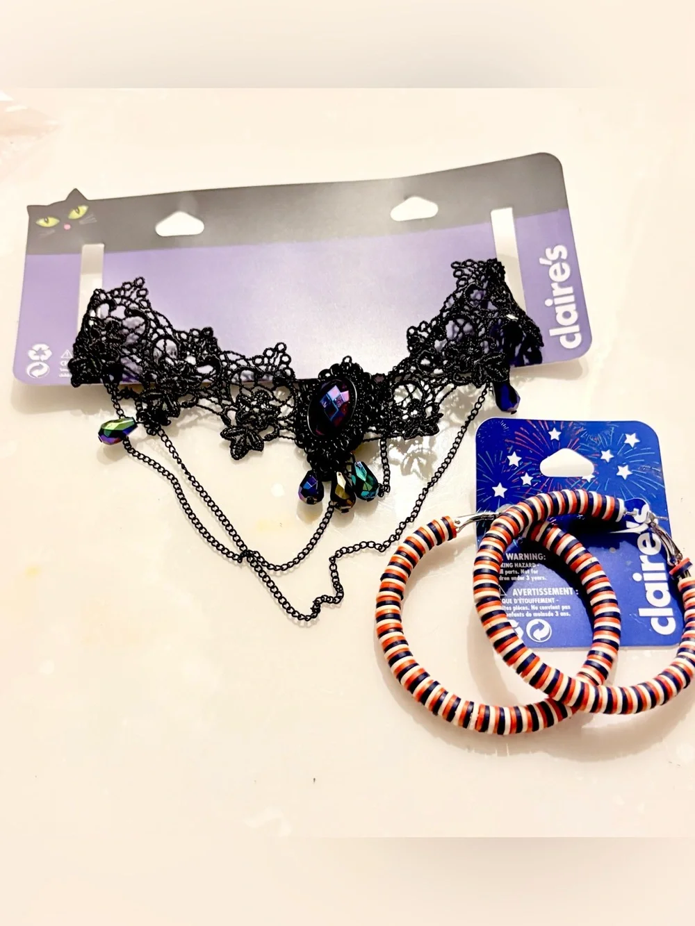 Claires black floral